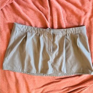 Pleated Mini Skirt in Gray
